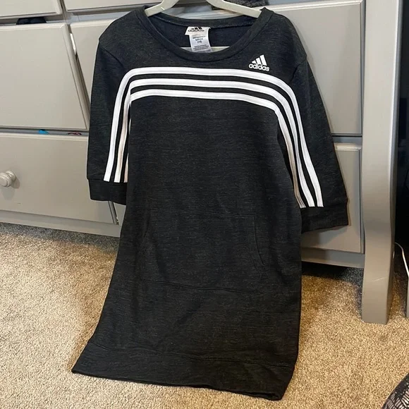 knee length dresses for ladies adidas Women's 3 Stripe Dress